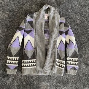 Girls Tribal Cardigan Sweater